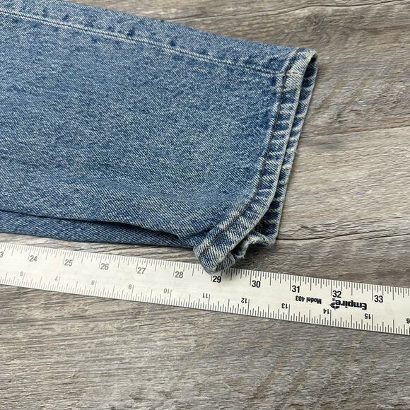 Vintage Levis 505 Red Tab Blue Mens 36x30 Straight Denim Jeans 90s USA MADE - Picture 7 of 12